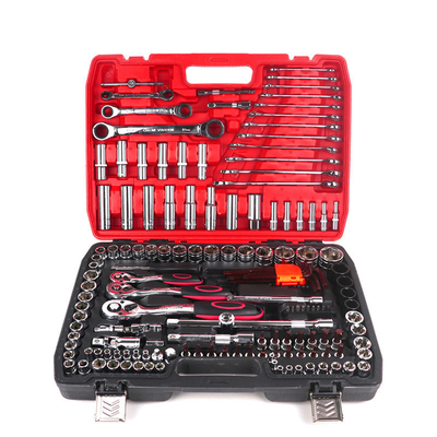 Reparação de automóveis 151PCS Caixa de ferramentas de automóveis 12pt 6pt Kit de ferramentas de tomada de tomada Ferramentas de reparação de automóveis