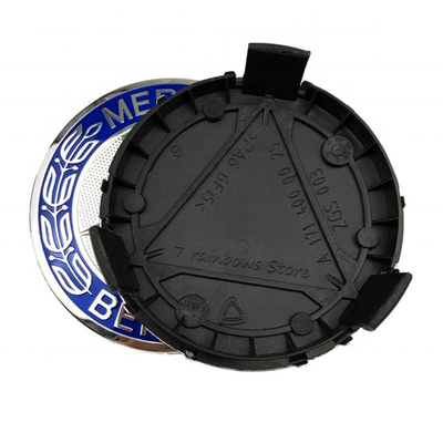 Preto Azul 75mm Rodas de aro Hub Caps Rodas Centro Caps Para Mercedes Benz A1714000025