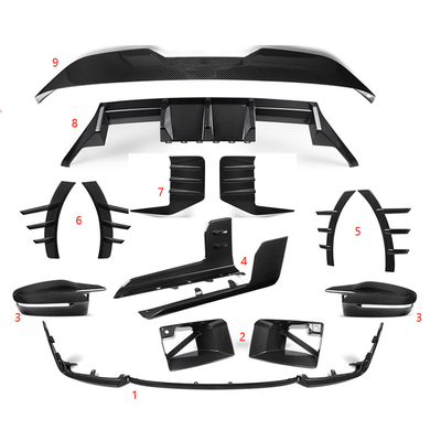 Splitter de estilo MP de carbono seco para BMW G87 M2 combinação perfeita de estilo e função