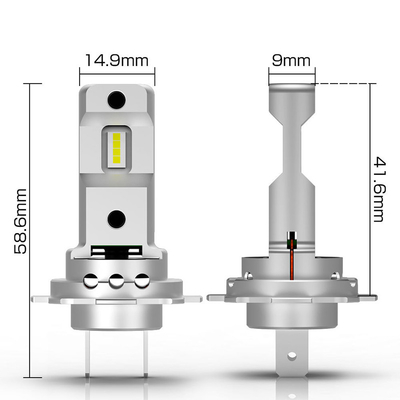 lâmpadas de farol LED de alta potência para carros vida útil 50000 horas temperatura de cor 6000K