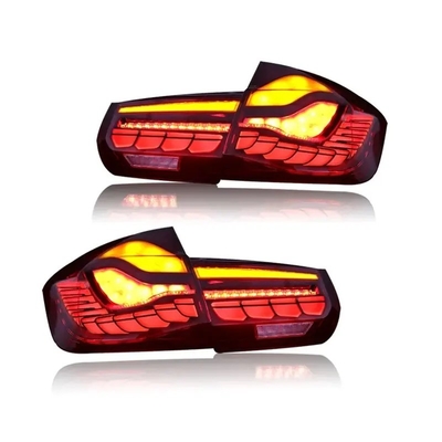 BMW Série 3 F30 F35 Montagem de farol traseiro com sinal de virada em escala de dragão Fumo vermelho