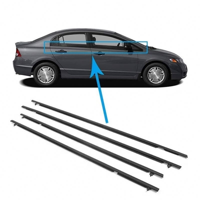 Large Stock Rubber Car Door Weather Strip para Honda Civic 72950-Sna-A01 72910-Sna-A01