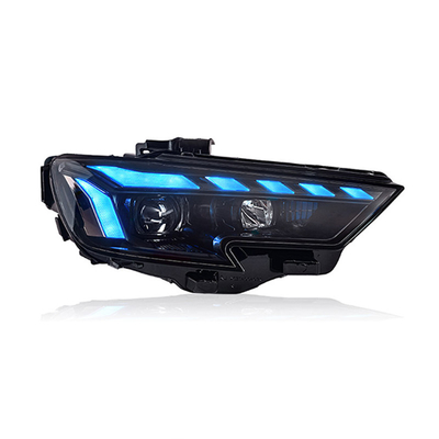 2017-2020 Audi A3 conjunto de faróis com lente LED modificada água corrente e sinal de virada