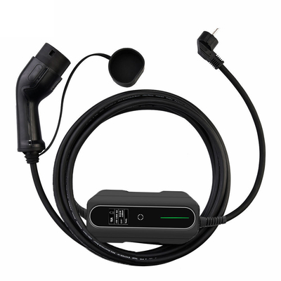 Estação de carregamento de baterias de automóveis elétricos Carregador de veículos elétricos portátil Modo 2 IEC 62196 AC rápido 8A-16A
