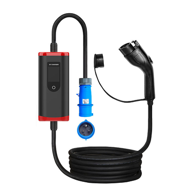 Carregador de automóvel para veículos elétricos portátil IP65 8A-32A ajustável tipo 1 com tensão resistente de 2000V