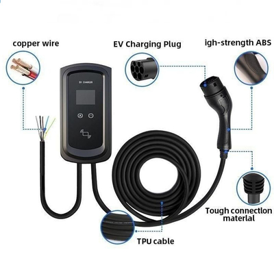 Estação de carregamento de veículos elétricos domésticos 16A 32A Tipo2 Estação de carregamento de caixa de parede para substituição/reparação