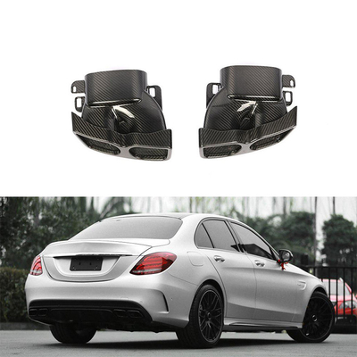 Outro ano tubos de escape de fibra de carbono seca W205 para Mercedes Benz W213 W218 W222 GLE GLC CLA 2019
