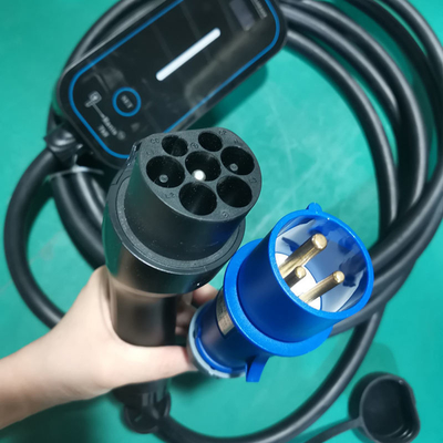 GBT Carregador de veículos elétricos portátil Tipo1/Tipo2 Veículos elétricos com corrente reguladora 16A/32A