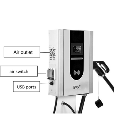 GBT Tipo carregador rápido EV carregador de parede DC com corrente nominal 0-200A Potência de saída 20kW