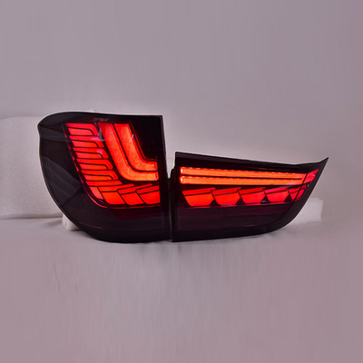 Lâmpada de cauda de direção de água fluente LED em escala de dragão dinâmica para BMW X5 2014-2018 Aplicável