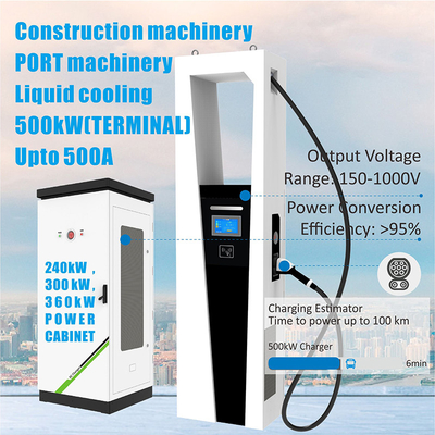 Frequência de entrada 40-60Hz Corrente de saída 500A Estação de carregamento ultra-rápido de tipo EV