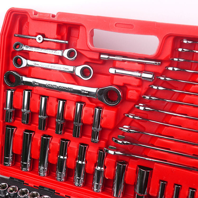 Reparação de automóveis 151PCS Caixa de ferramentas de automóveis 12pt 6pt Kit de ferramentas de tomada de tomada Ferramentas de reparação de automóveis
