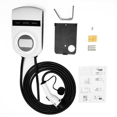 380v 11KW 22KW 8A 16A 24A 32A Estação de carregamento comutável tipo 2 com comprimento de cabo de 5m