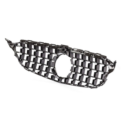 Grelha de grelha dianteira ABS GT Tipo Grelha dianteira de carro para Classe C W205 2014-2018