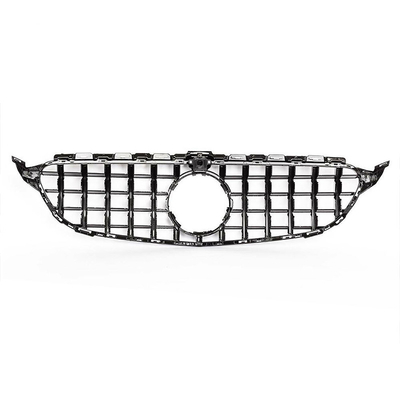 Grelha de grelha dianteira ABS GT Tipo Grelha dianteira de carro para Classe C W205 2014-2018
