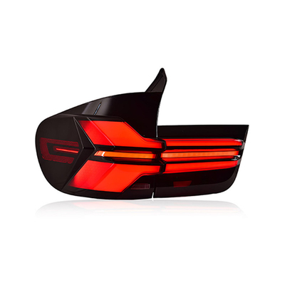 Montagem de luz de cauda de direção de LED de água fluente modificada para BMW X5 07-13 Old Model E70