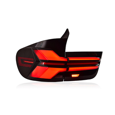Montagem de luz de cauda de direção de LED de água fluente modificada para BMW X5 07-13 Old Model E70
