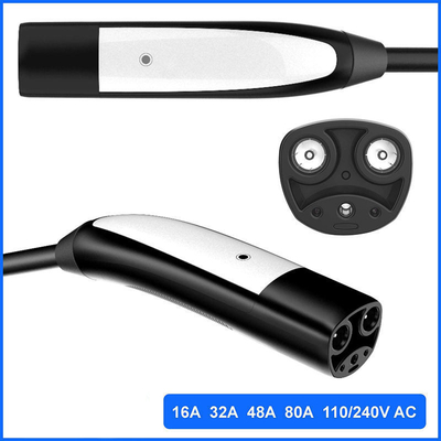 16A 32A 48A 50A 80A Cordão portátil de carga elétrica com conector padrão NACS TESLA