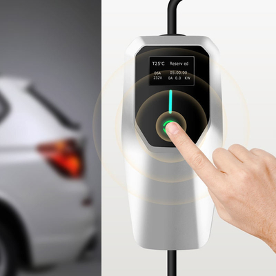 Carregador EV portátil de fase única com corrente de saída 6A-8A-10A-13A-16A-20A-24A-32A