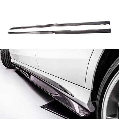 225*20*24cm Fibra de carbono Proteção lateral saia lateral para Mercedes Benz W205 C205 Sport