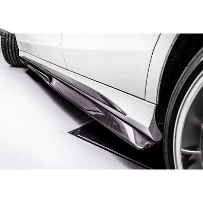 225*20*24cm Fibra de carbono Proteção lateral saia lateral para Mercedes Benz W205 C205 Sport