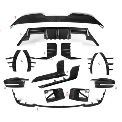 Carbon Fiber M Performance Style Front Bumper Para BMW G87 M2 Coupe Fácil de Instalação