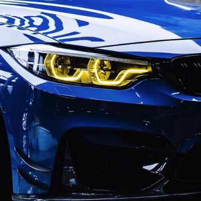 Filtro de automóveis Limão Amarelo DRL Lâmpada de marcha Fonte de luz do farol para BMW G30 F90 M5 CSL