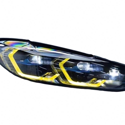 Conjunto de painéis de módulos LED DRL amarelo limão para BMW M3 G80 M4 G82 Faróis laser Acessórios de automóveis