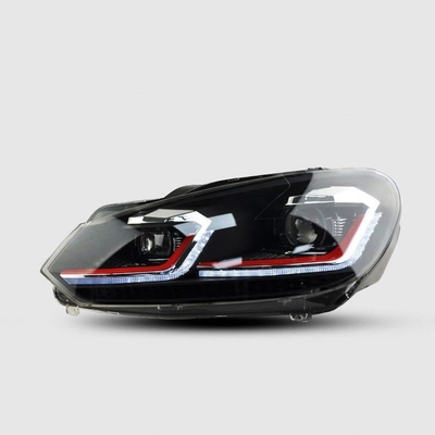 Golf 6 Farol 2009-2012 LED Projector Lente sinal dinâmico Drl Acessórios Automotivos