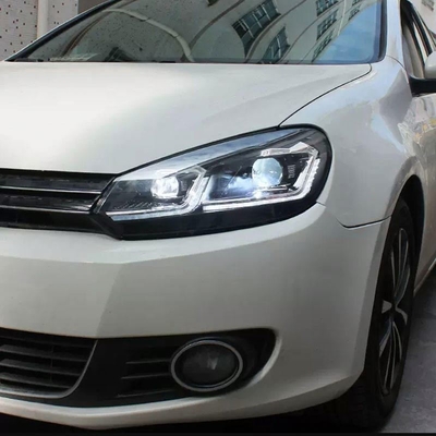 Golf 6 Farol 2009-2012 LED Projector Lente sinal dinâmico Drl Acessórios Automotivos