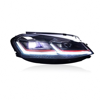VW Golf 7 Mk7 2013-2020 Faróis Full LED Lâmpada Dinâmica Completa Red Strip