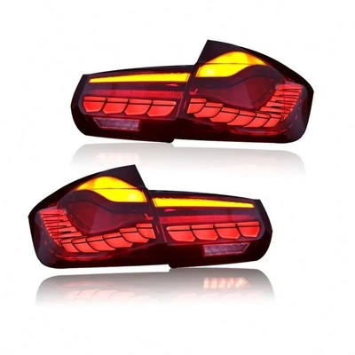 Dragon Scale Look LED Streamer Farol traseiro Modificado Feito para BMW Série 3 F30 F35 13-15