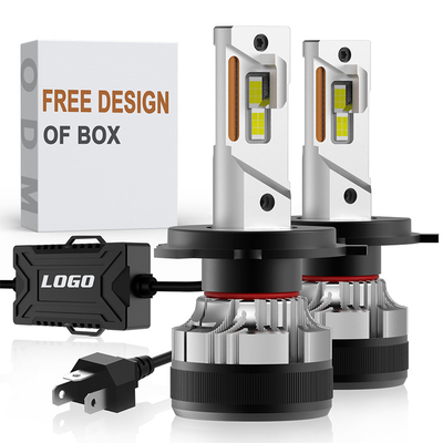 30000LM Iluminação automática Farol LED H4 H8 H7 9005 lâmpada de farol com ventilador 130W