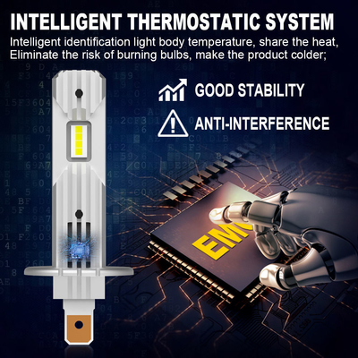 Gráfico 9005 9006 H11 10000Lm Lâmpada LED de automóvel com material de alumínio