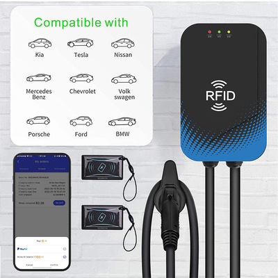 Corrente de saída AC 7Kw 15Kw 30Kw Wallbox Estação de carregamento Ev com tela LCD de 3,5 polegadas