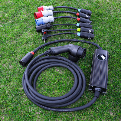 16.5KW carregador EV portátil com ecrã e conexão Tipo 2 para o modelo 3