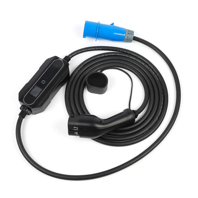 GBT Opcional 32A de fase única 7W 10-32Amps Corrente ajustável Tipo 2 Carregador EV portátil com Ce