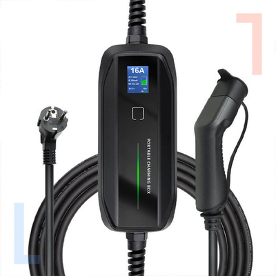 Carregador de veículos elétricos portátil com classificação IP67 para veículos elétricos e ligações de tipo 1/tipo 2