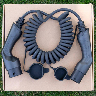 16A/32A TPU Tipo 2 Conector de carregador de veículos elétricos para carregamento cabo enrolado para carregamento estável