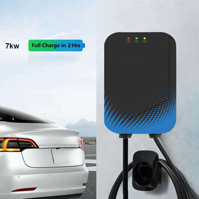 CE Certificado 7 Kw Wallbox Ev Carregador com autenticação do utilizador RFID ISO/IEC 14443A/B